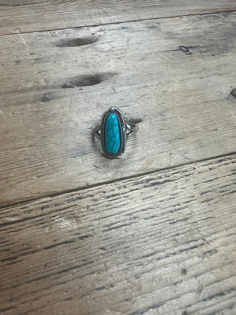 Drop Turquoise Ring