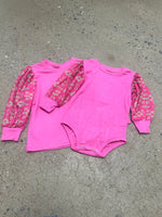 Pink Aztec Sleeve Top **KIDS**