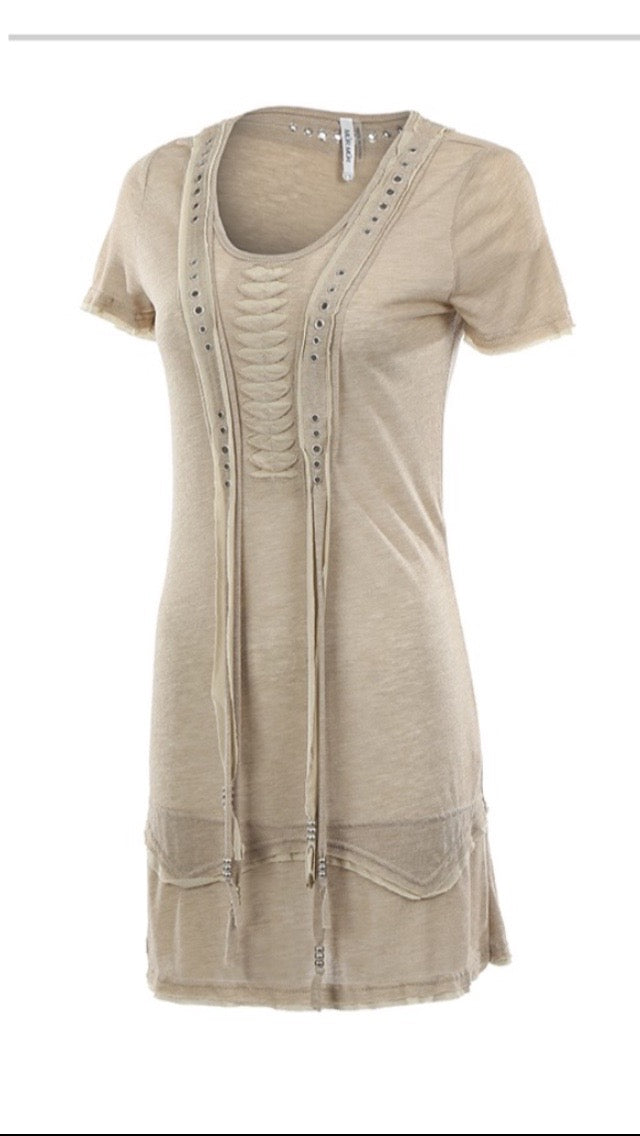 Brown Sheer Cover Up Dress