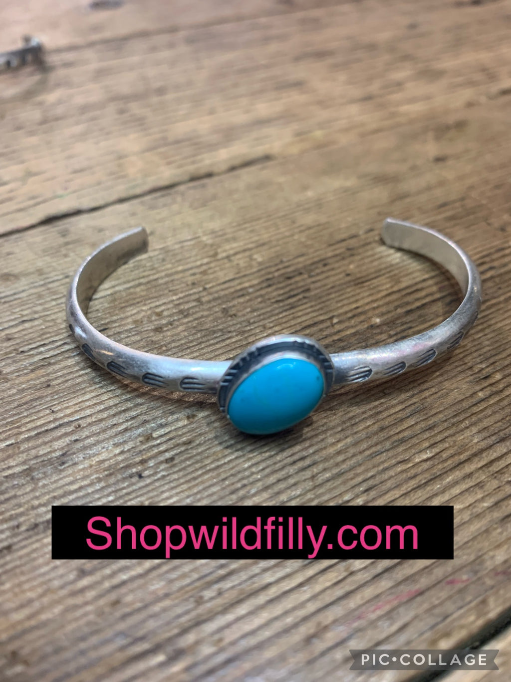 Turquoise Sterling Silver Cuff (Small)