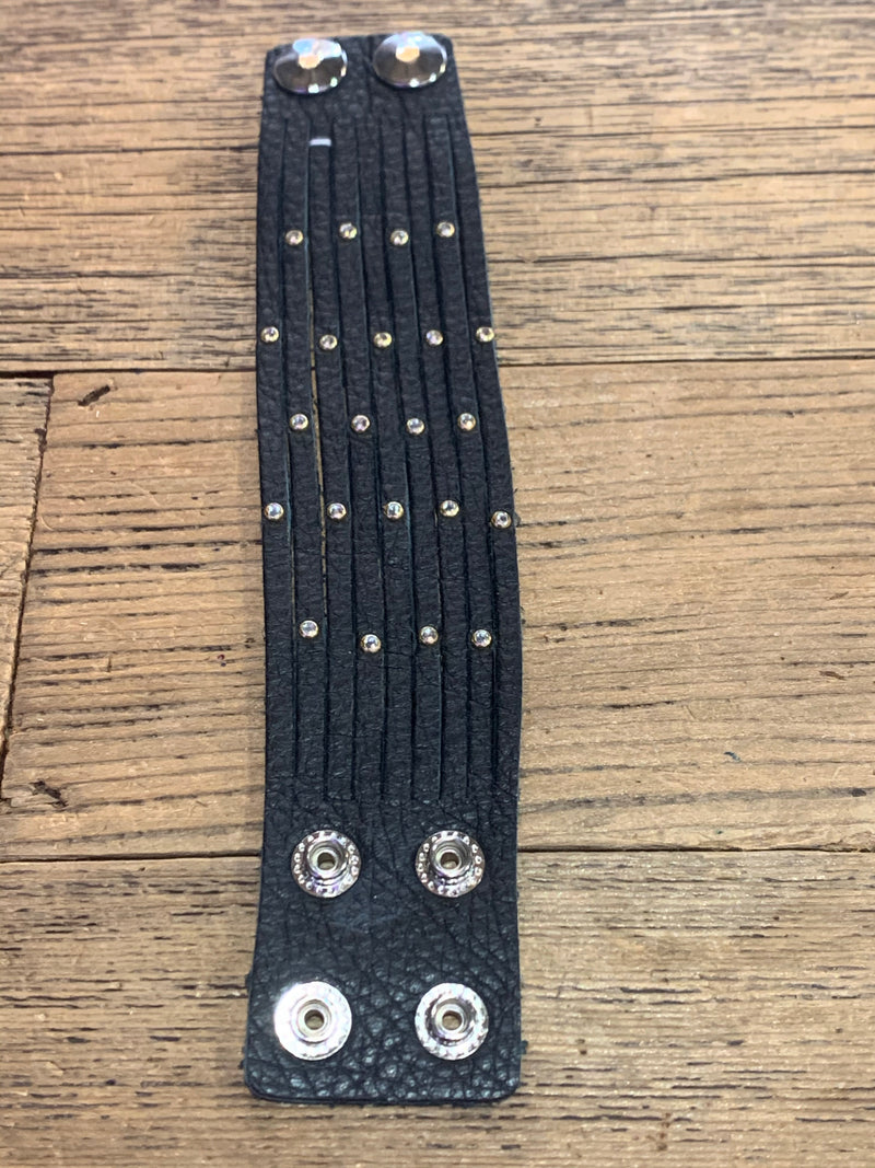 Leather Hide Snap Bracelet