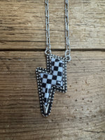 Checkered Lightning Bold Necklace