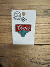 Coors Hat Pin with Turquoise Cow