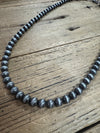 Large Round Navajo Pearl 8MM 24" Necklace