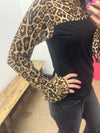 Leopard Mesh Long Sleeve Top *L & 3X ONLY*