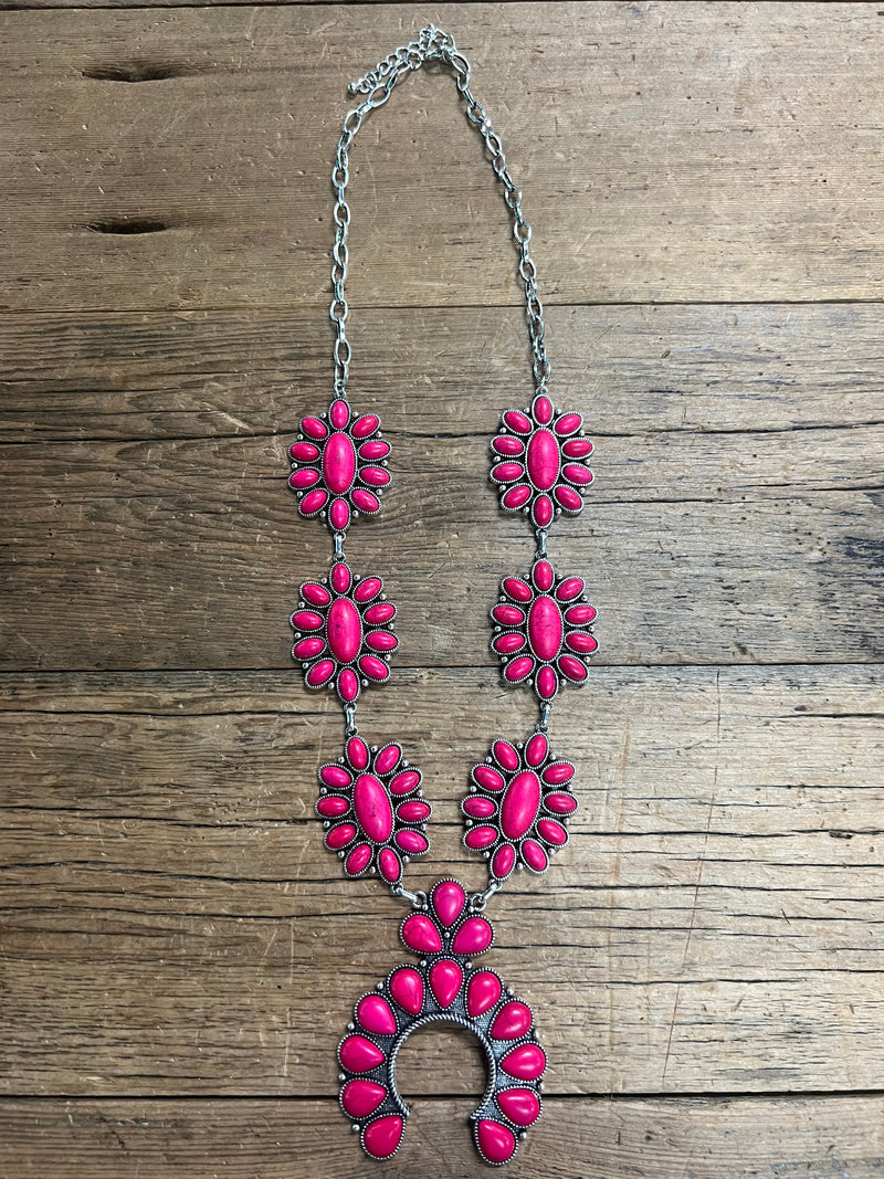 Long Pink Squash Necklace