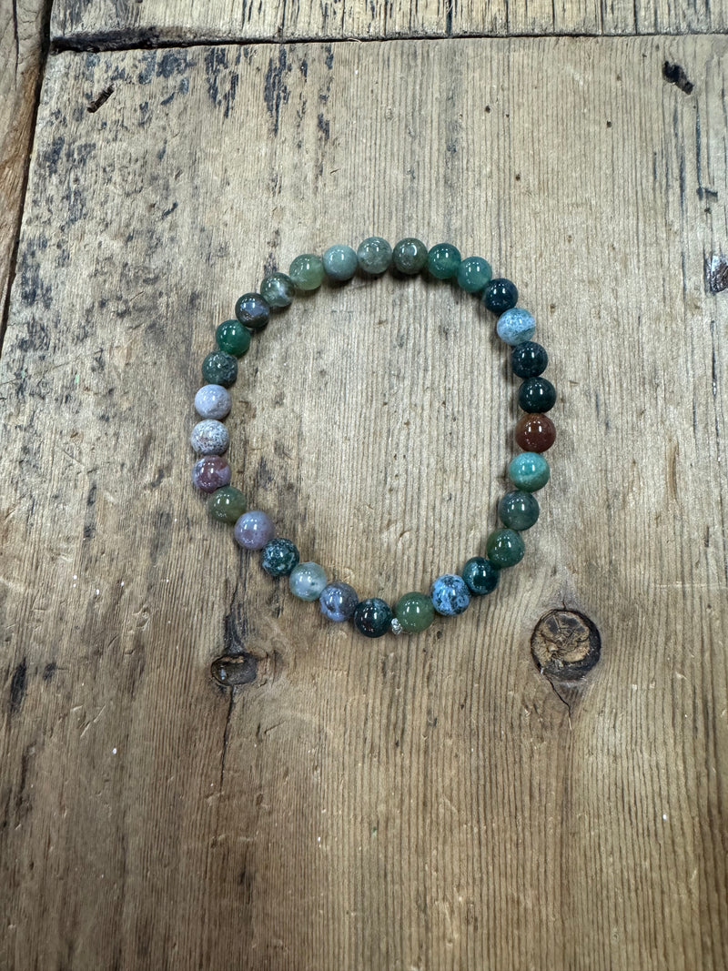 Indian Agate Stretch Bracelet