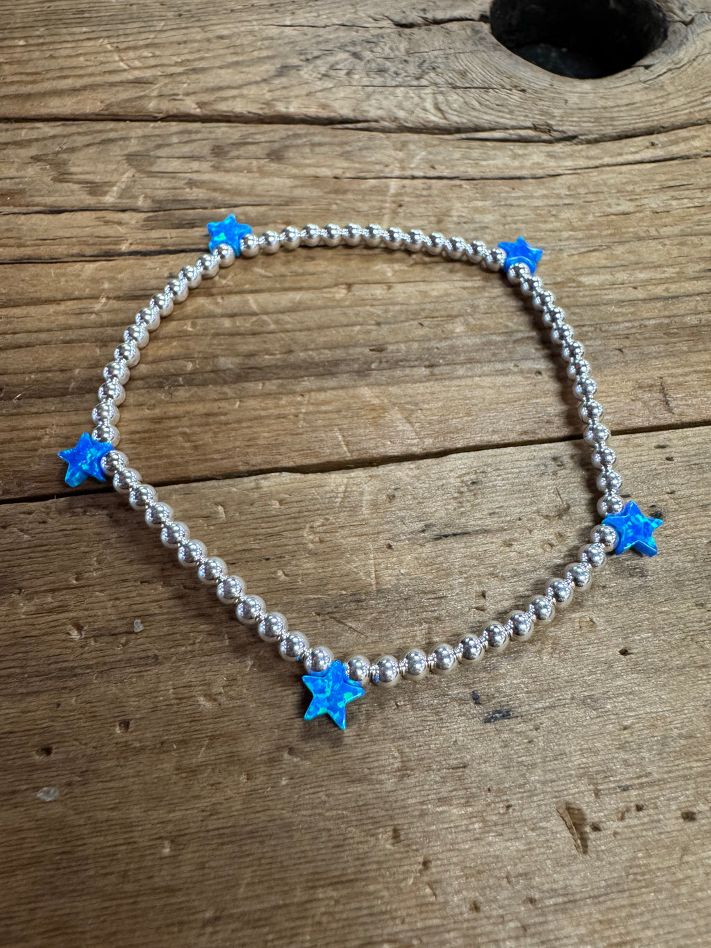 Opal Star Stretch Bracelet 14KG Filled Multi Charm