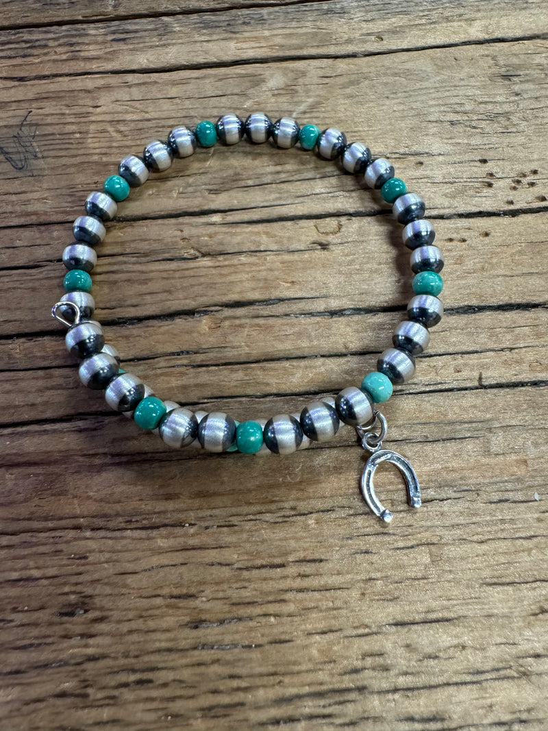 Navajo and Turquoise Wire Wrap Bracelet