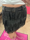 VEGAS Nights Studded Fringe Skirt *CURVY*