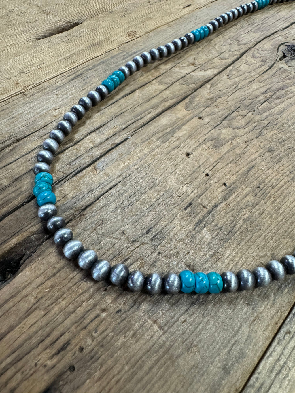 Navajo Pearl with Turquoise Beads Layering Necklace