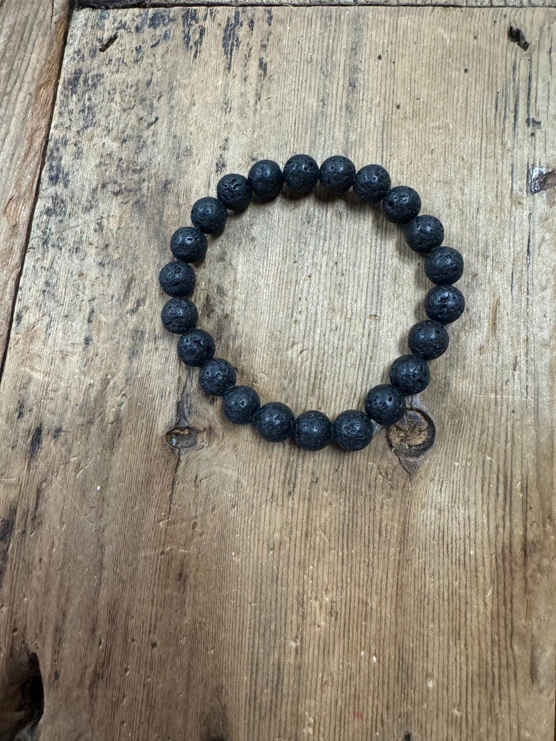 Lava Stone Stretch Bracelet 8mm