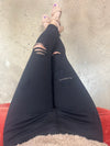 Mid-Rise Black Ankle Skinny Jeans