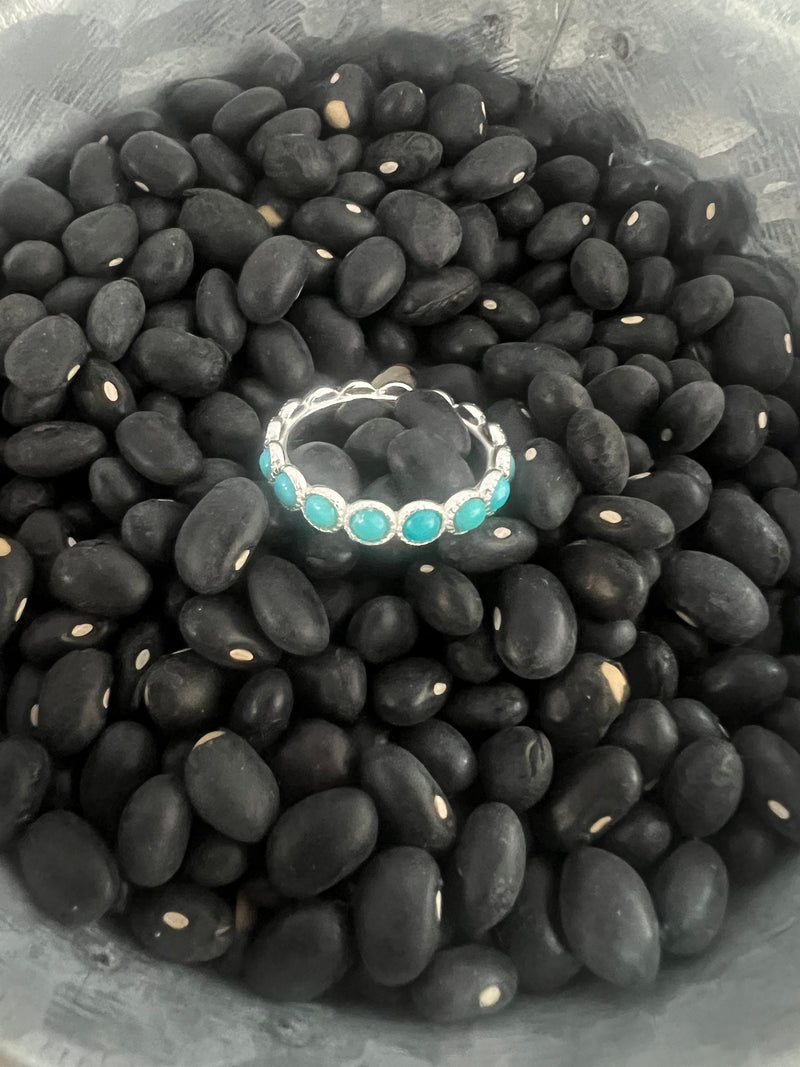 Turquoise Stacker Sterling Silver Ring