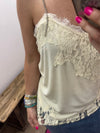 Cream Lace Cami**L & XL ONLY**