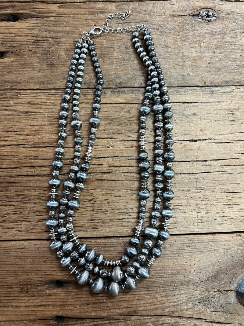 Navajo Pearl 3 Strand Necklace