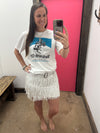 VEGAS Nights Studded Fringe Skirt *CURVY*