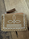 Suede Boot Stitch Coin Purse