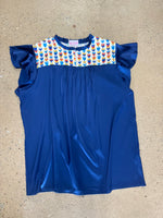 Silky Blue Arrow Top**S ONLY**