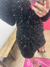 Black Sequin Dress *L ONLY*