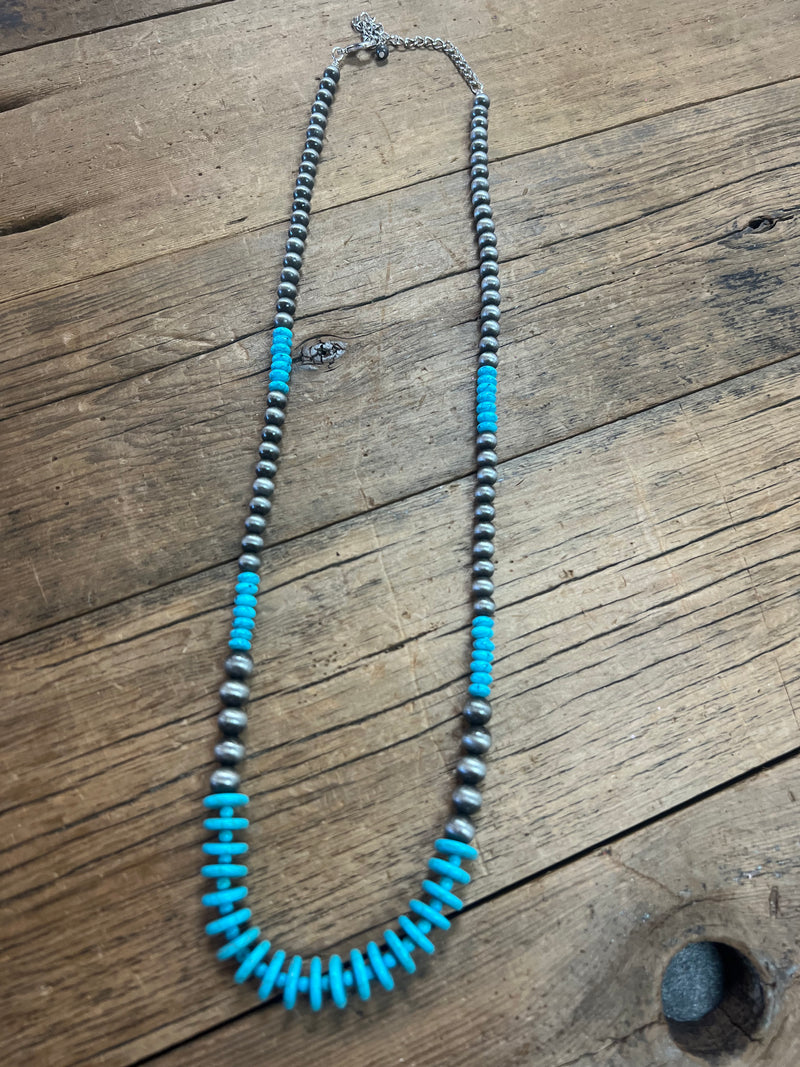Long Layering Navajo Pearl Necklace