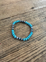Navajo Pearl Stretch Layering Bracelet