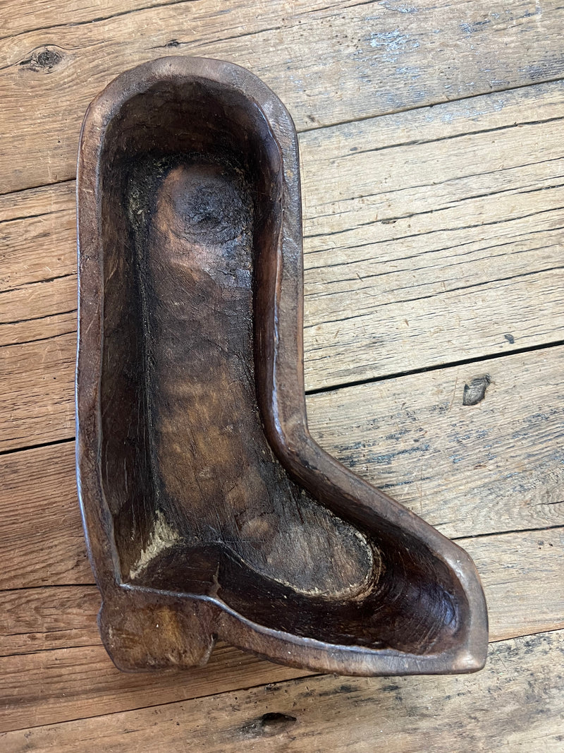 Wooden Boot Bowl