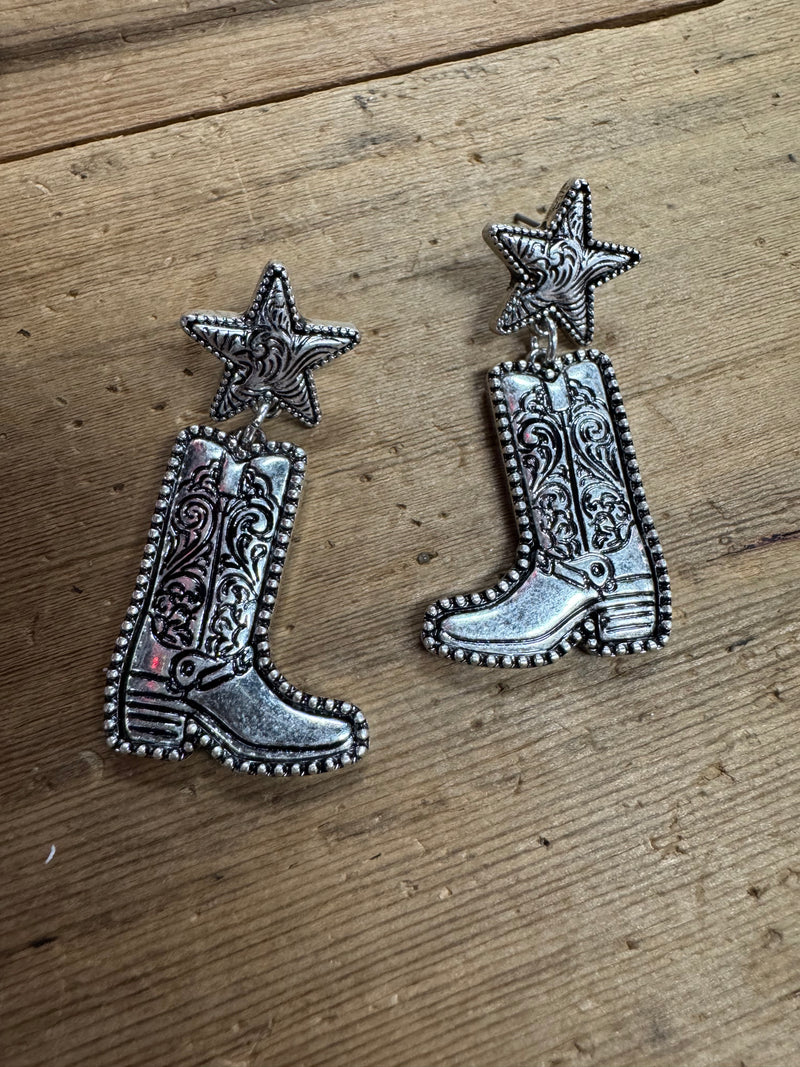 Boots with Star Earrings