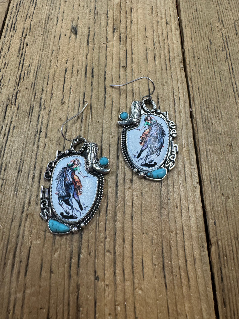 Cowgirl Rider Earrings