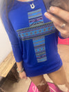 Royal Blue Cross Top * S & M ONLY*