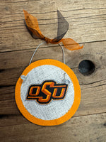 OSU Burlap Ornament