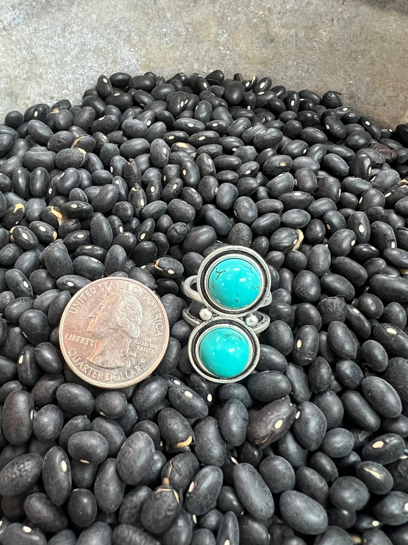 Double Circle Turquoise Ring
