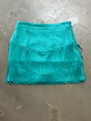 Turquoise Fringe Skirt