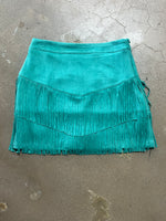 Turquoise Fringe Skirt