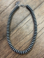 Flat Bead Navajo Pearl Layering Necklace