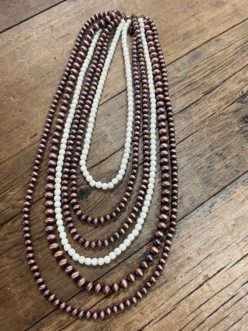 Multi Layer Navajo Pearl Necklace
