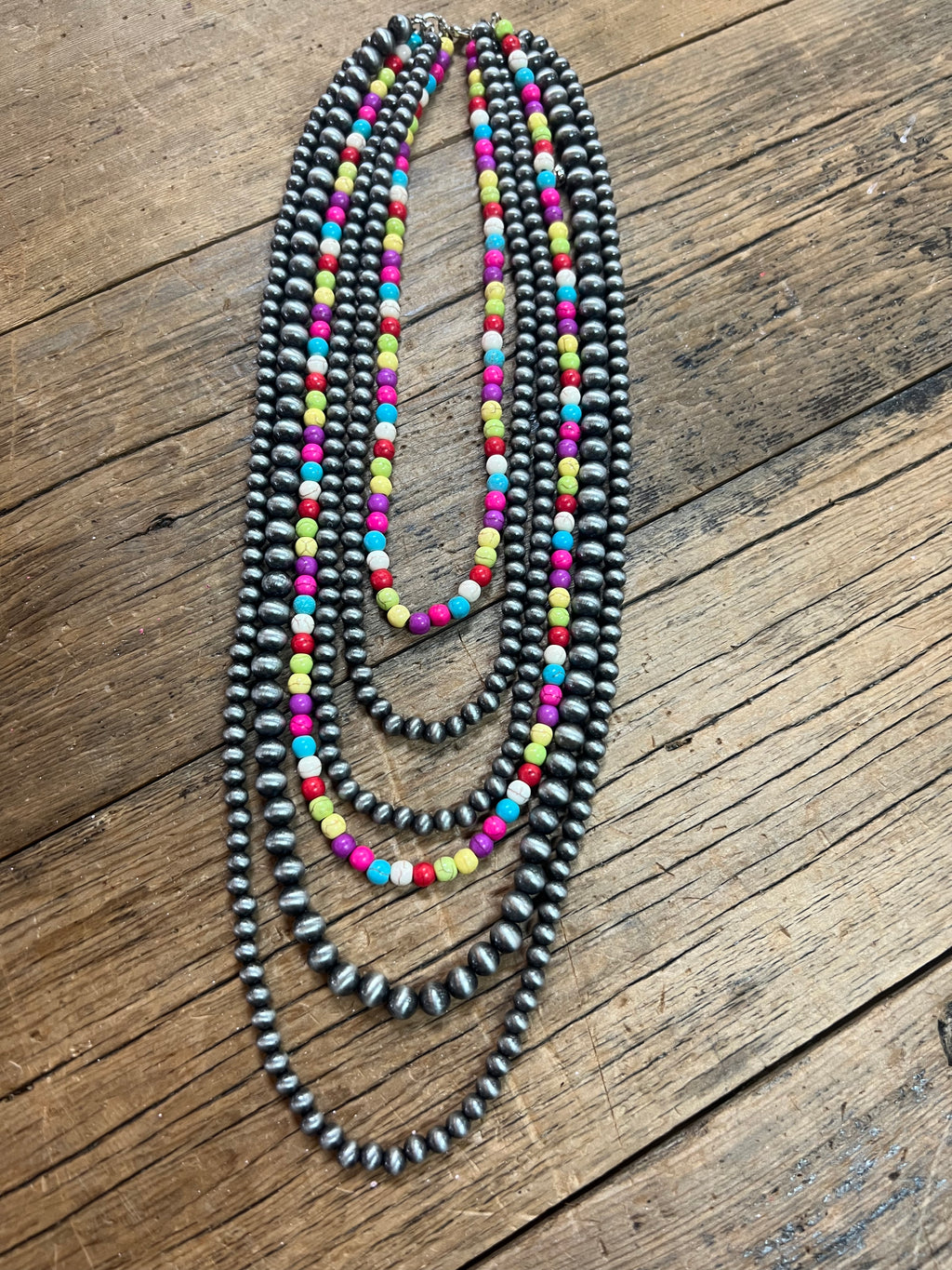 Multi Layer Navajo Pearl Necklace