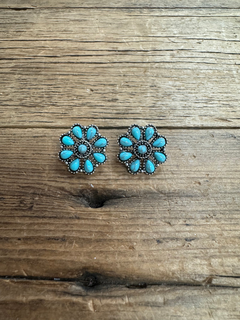 Small Concho Stud Earrings