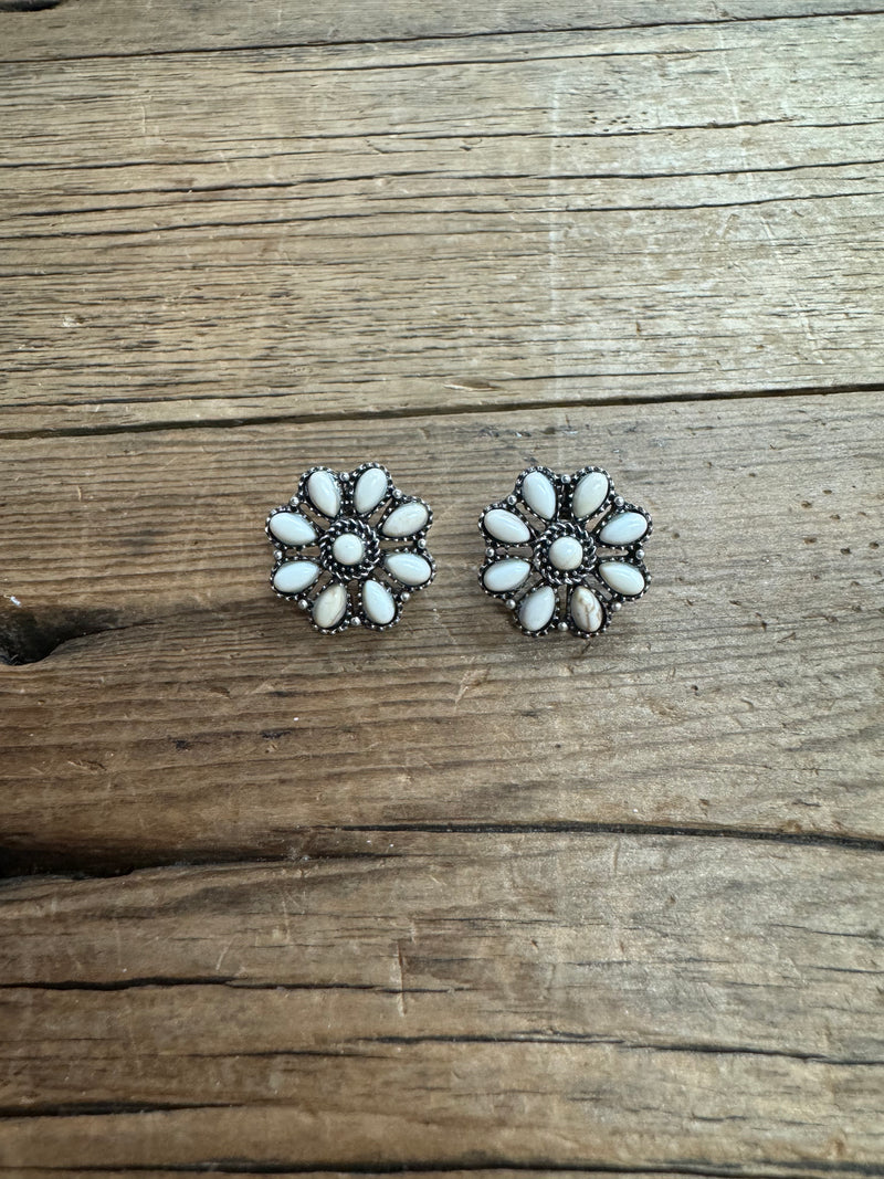 Small Concho Stud Earrings