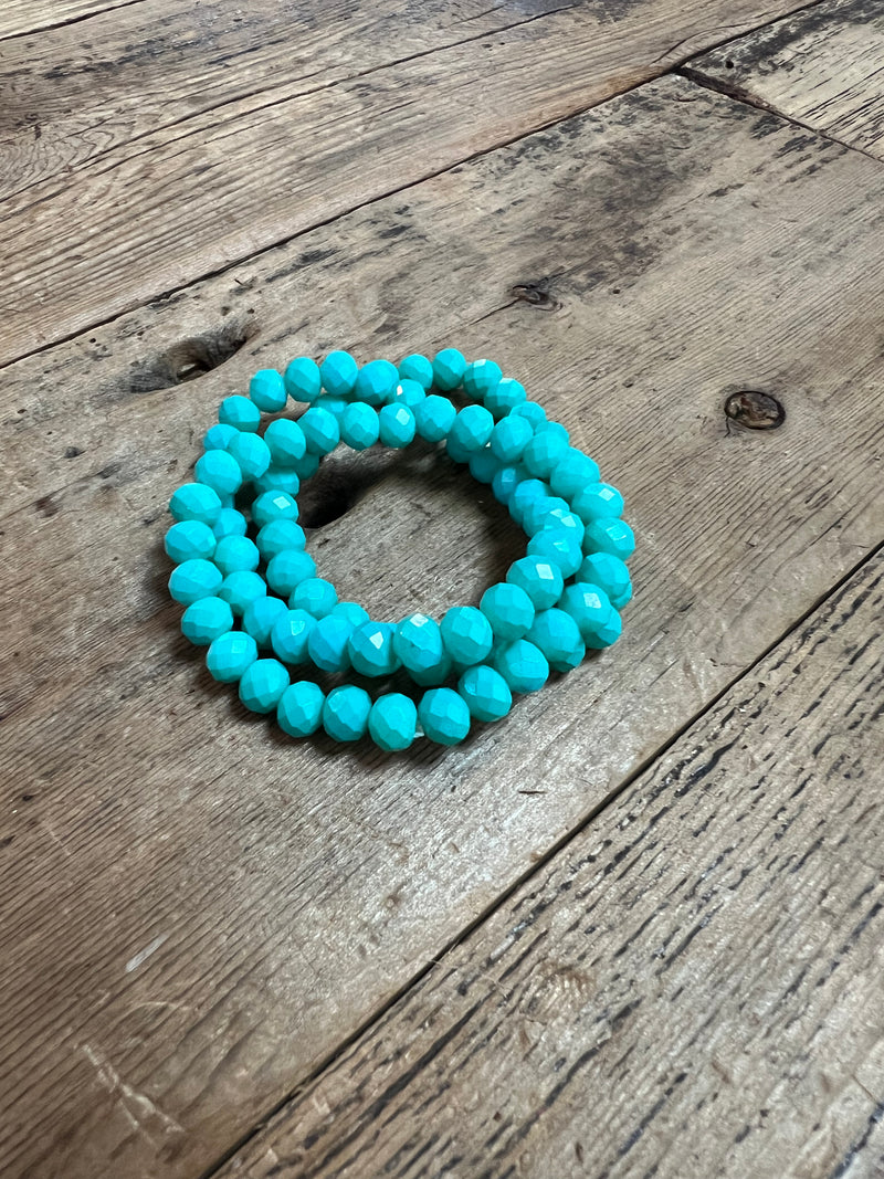 Glass Bead Stretch Bracelet