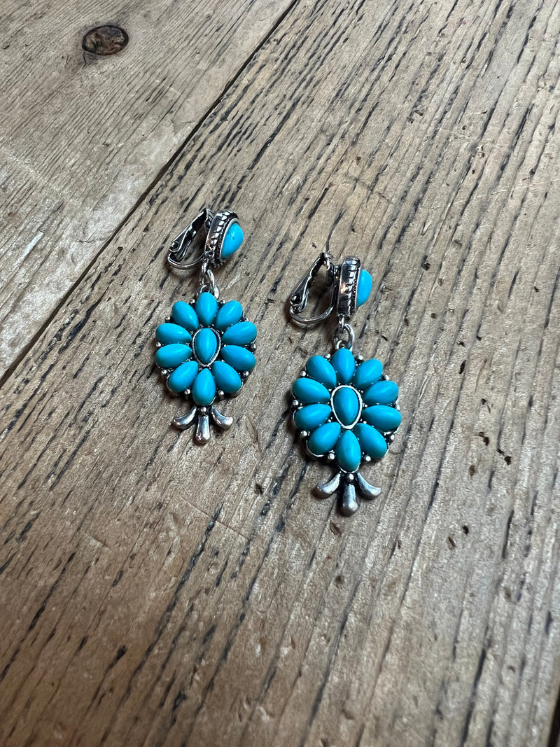 Turquoise Squash Earrings **CLIP**