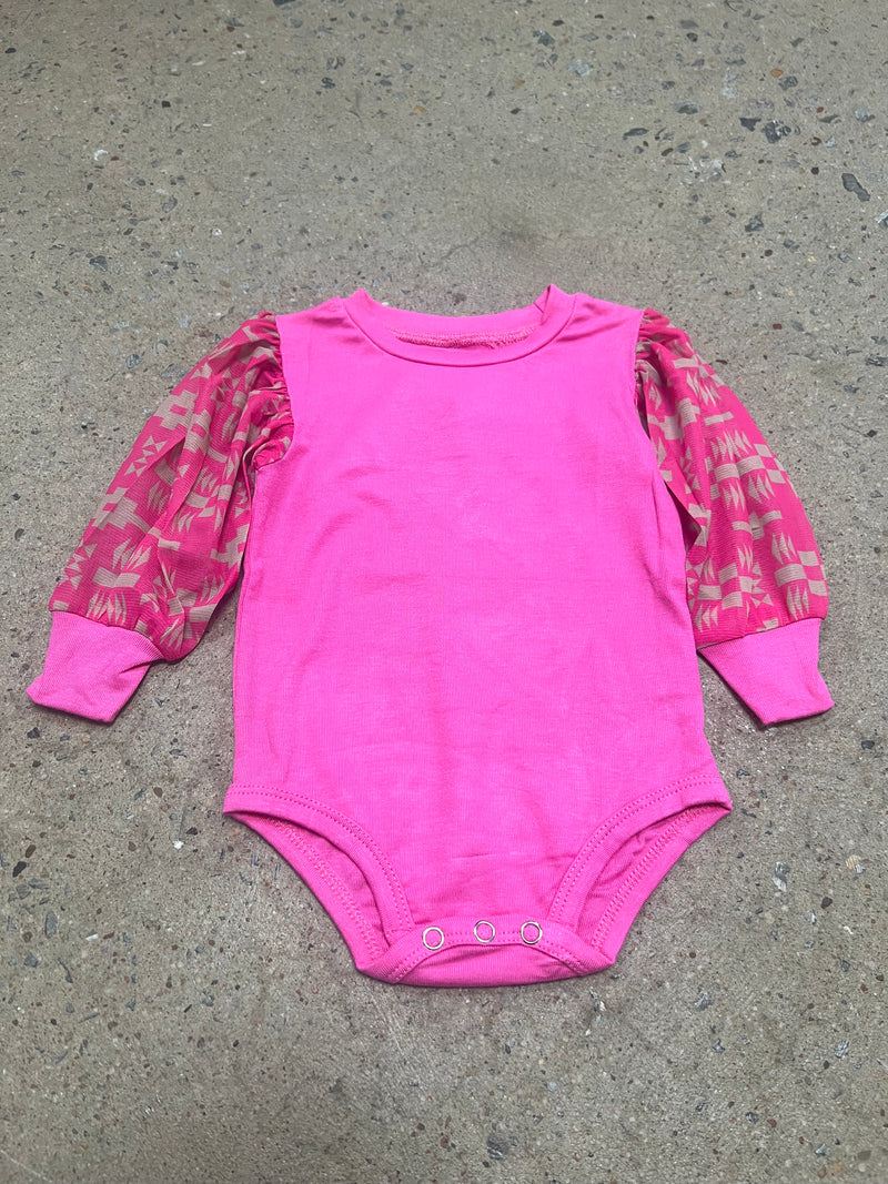 Pink Aztec Sleeve Top **KIDS**