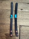 Turquoise Leather Snap Bracelet