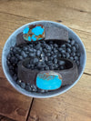 Turquoise Leather Snap Bracelet