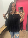 Black Off the Shoulder Top