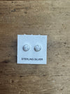 Sterling Silver White Buffalo Studded Earrings