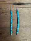 Sterling Silver Turquoise Chip Strand Earrings