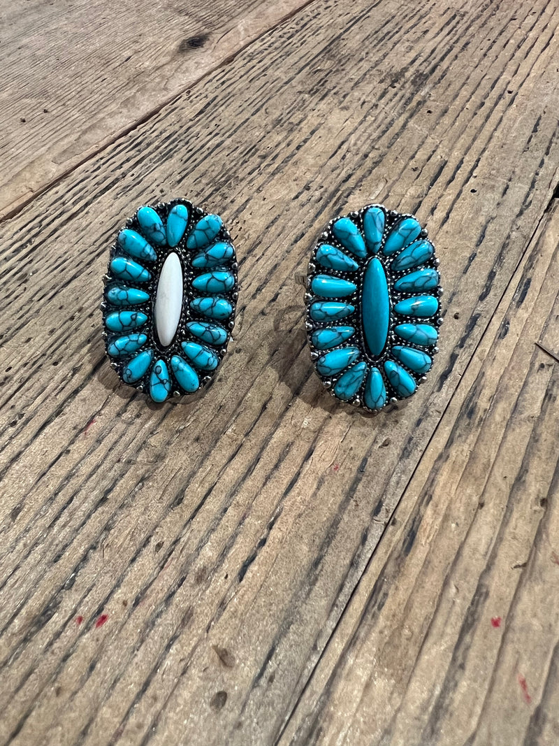 Cluster Turquoise Ring
