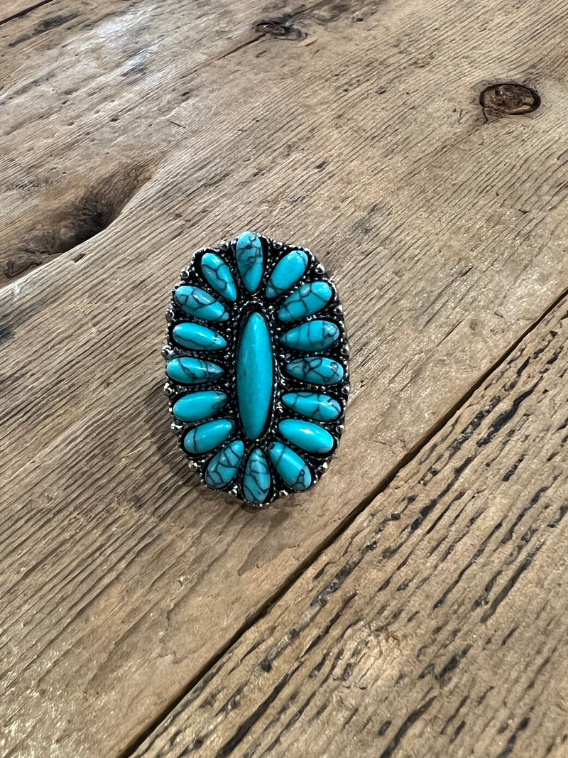 Cluster Turquoise Ring