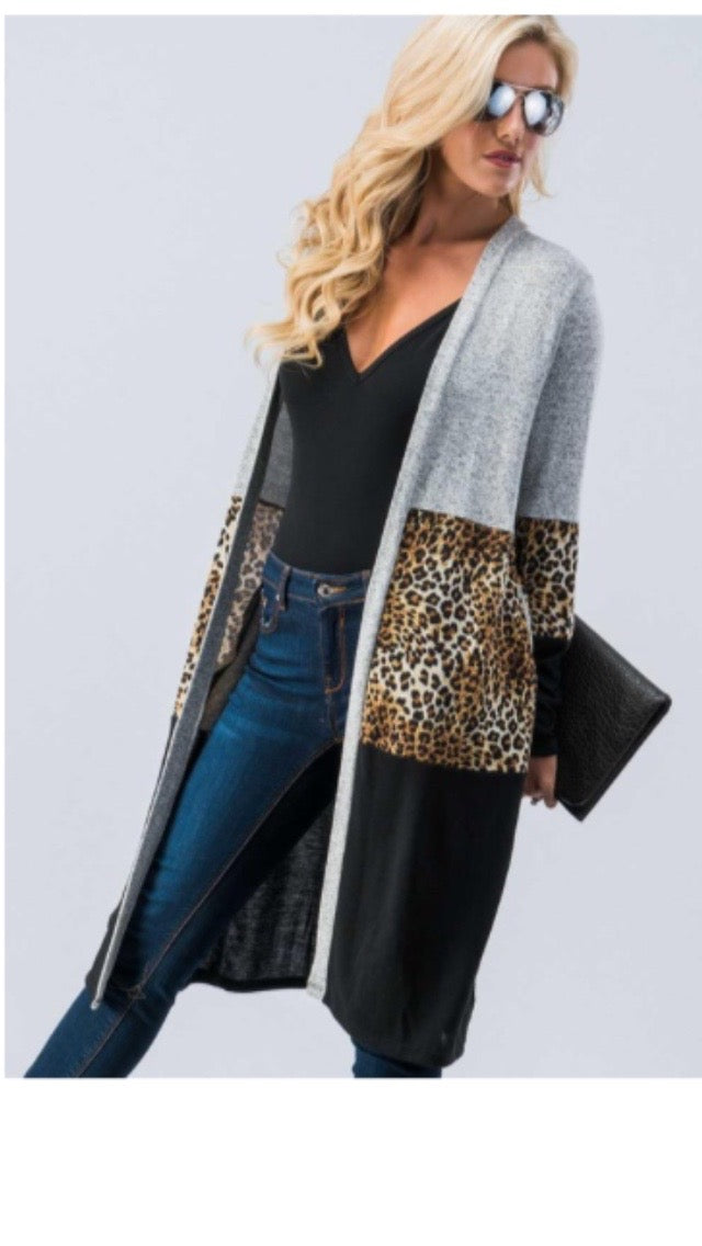 Leopard Long Cardigan